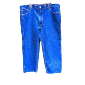 Levi 550 Jeans waist 46 inseam hemmed 26 blue read description please